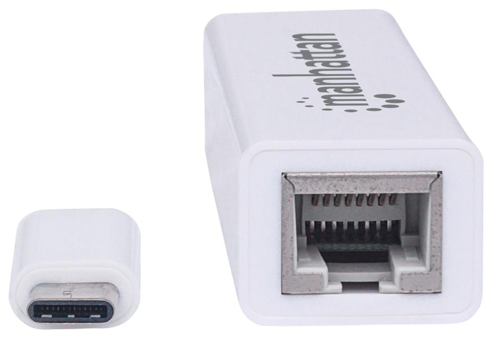 Adaptador USB Tipo C a Red MANHATTAN 507585